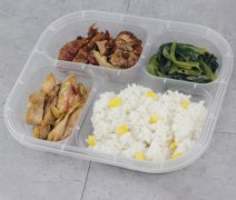 次性打包盒 外賣四格打包餐盒帶鎖扣防偷吃加厚多格快餐盒